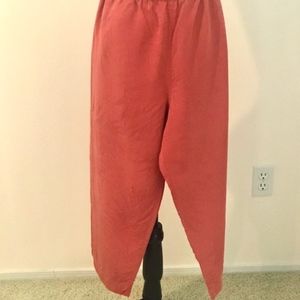 Chico's cropped silk trousers
